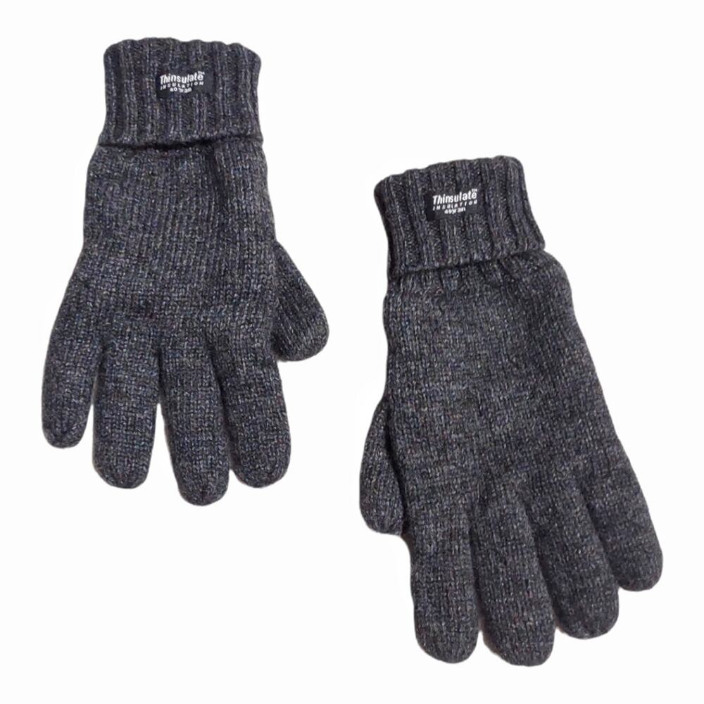 H&M Gray Thinsulate Cold Weather Gloves Size S/M Unisex Fall Winter Ski Wear